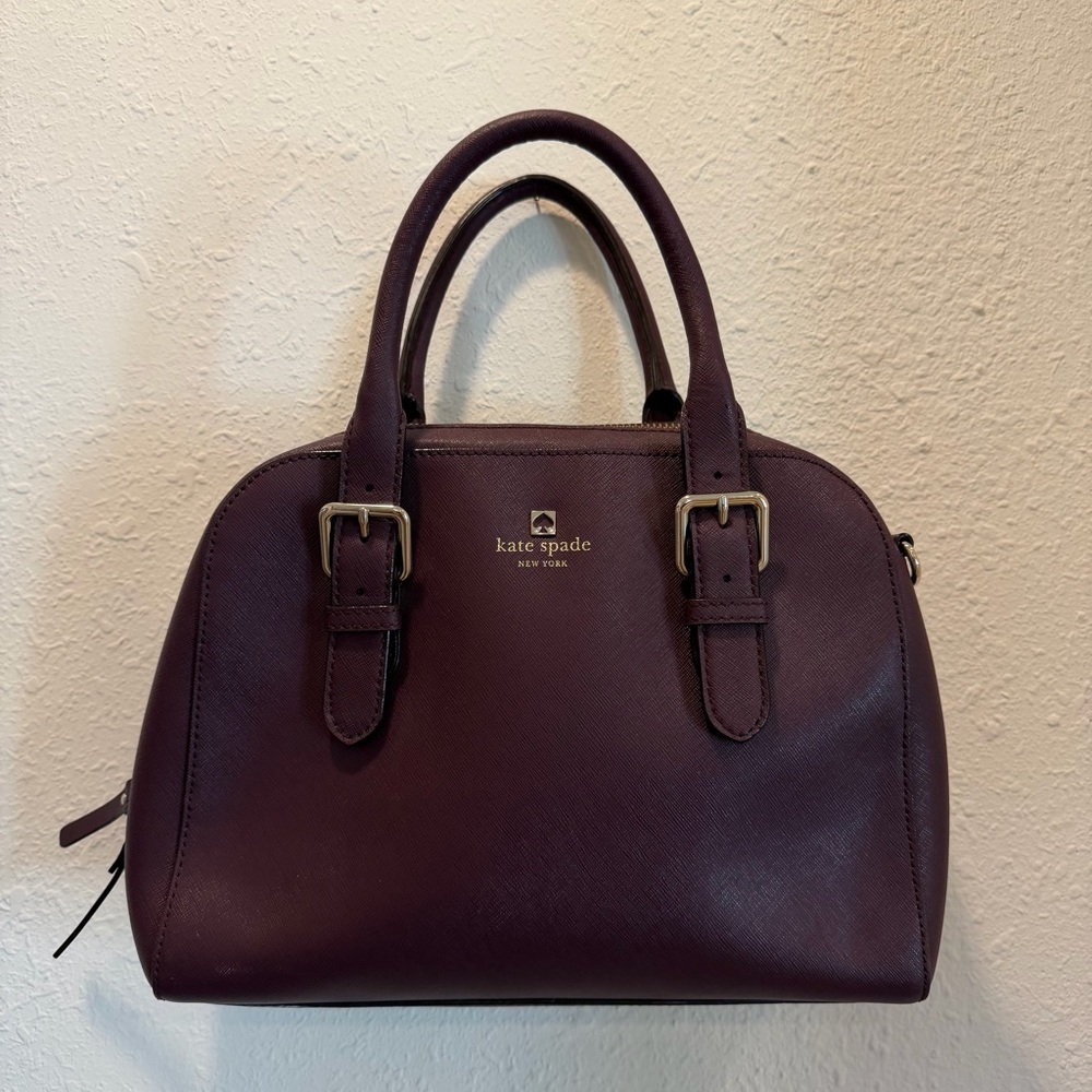 kate spade Plum Purple Leather Dome Satchel